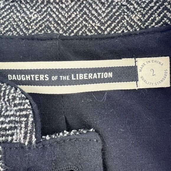 Anthropologie Daughters of the Liberation Herringbone Peplum Jacket Blazer Sz 2 - Picture 4 of 5